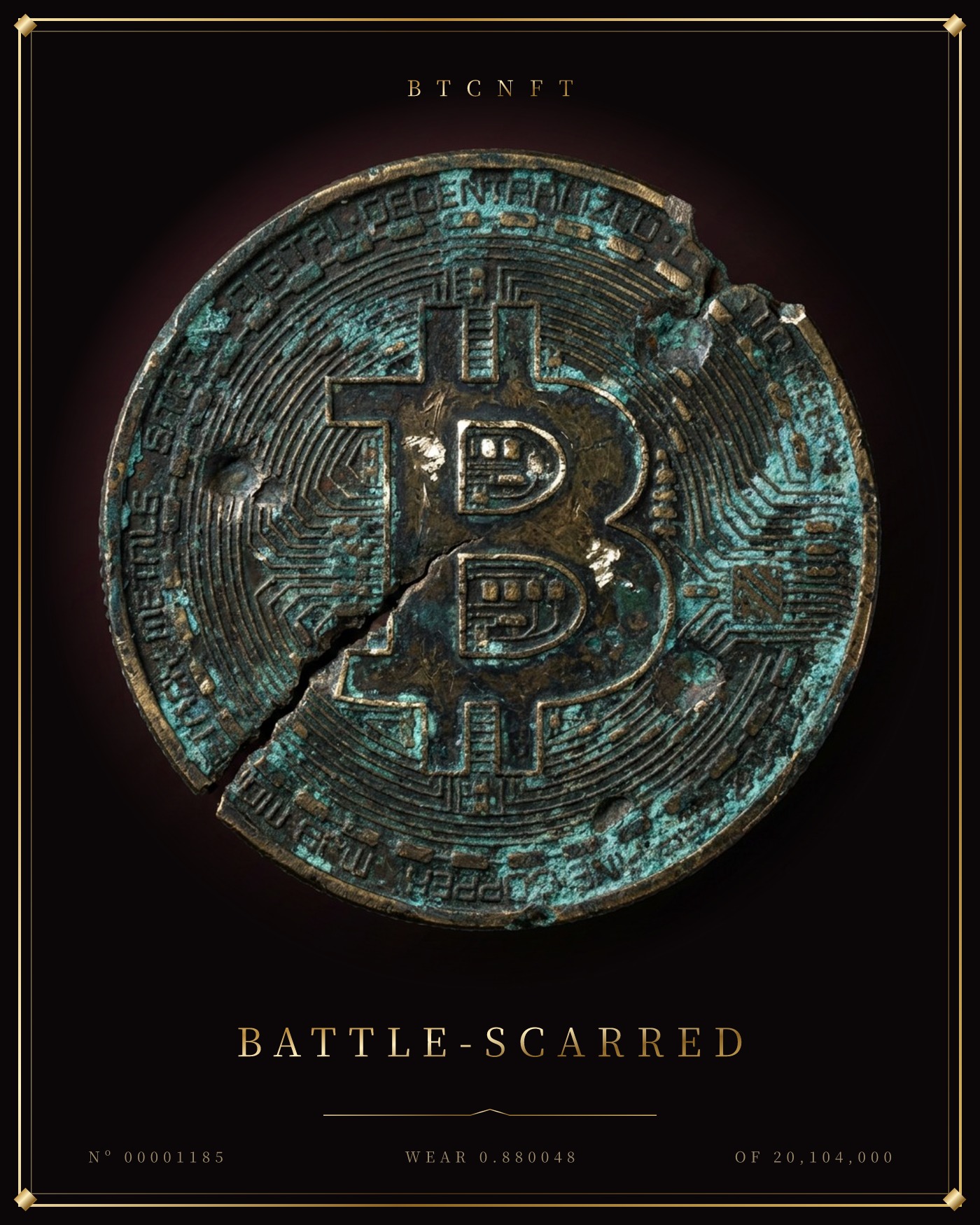 Battle-Scarred coin card