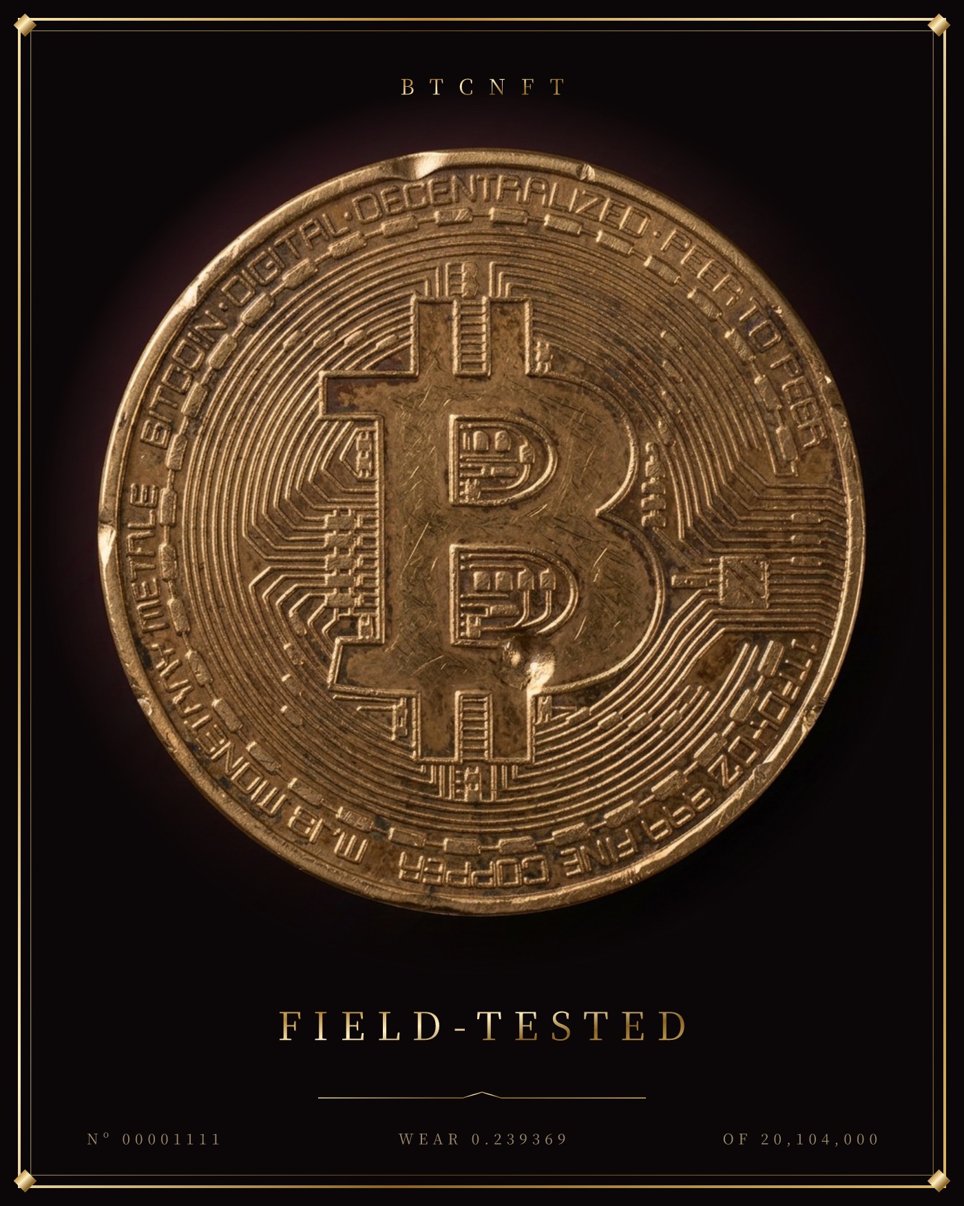 Field-Tested coin card