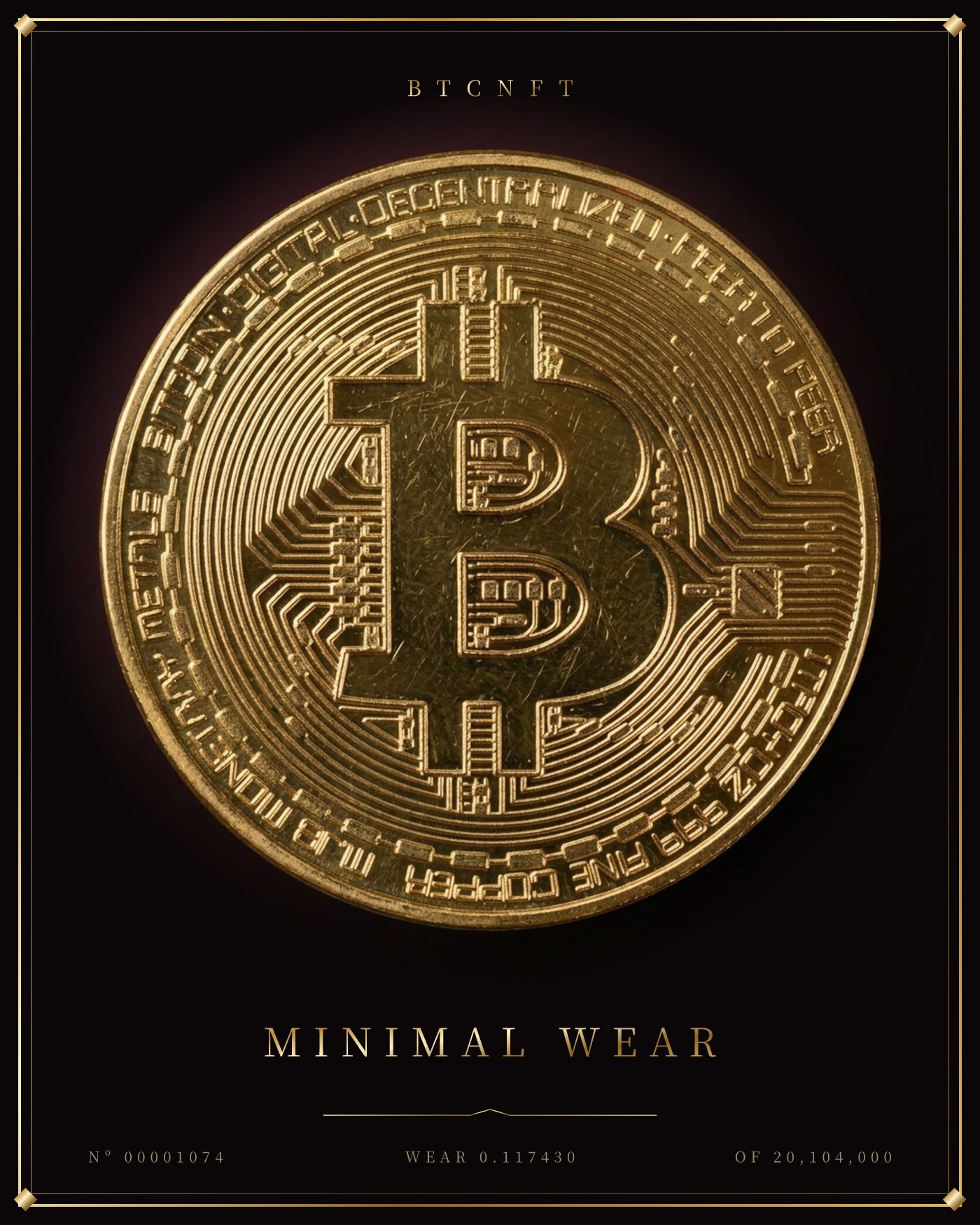 Minimal Wear coin card