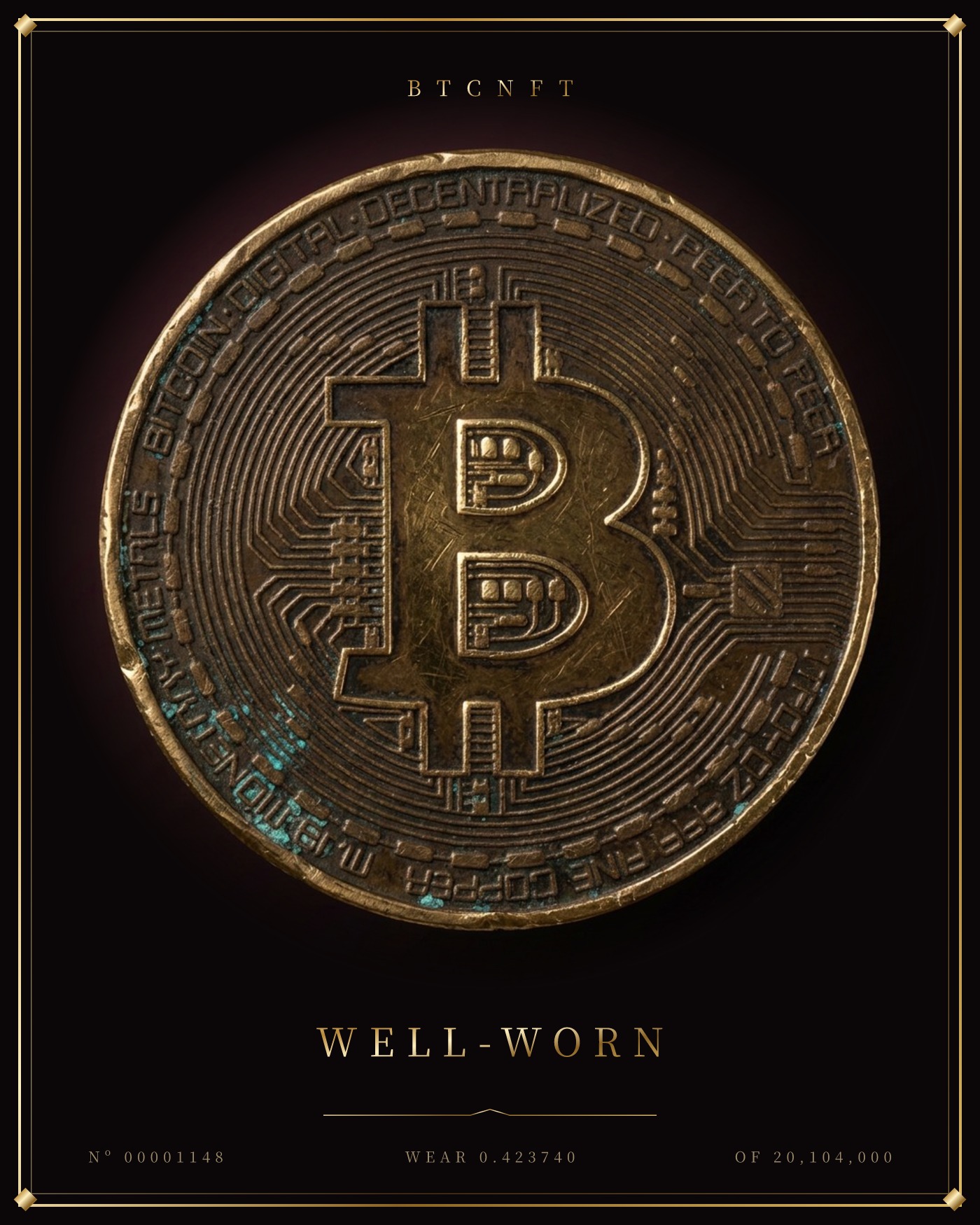 Well-Worn coin card